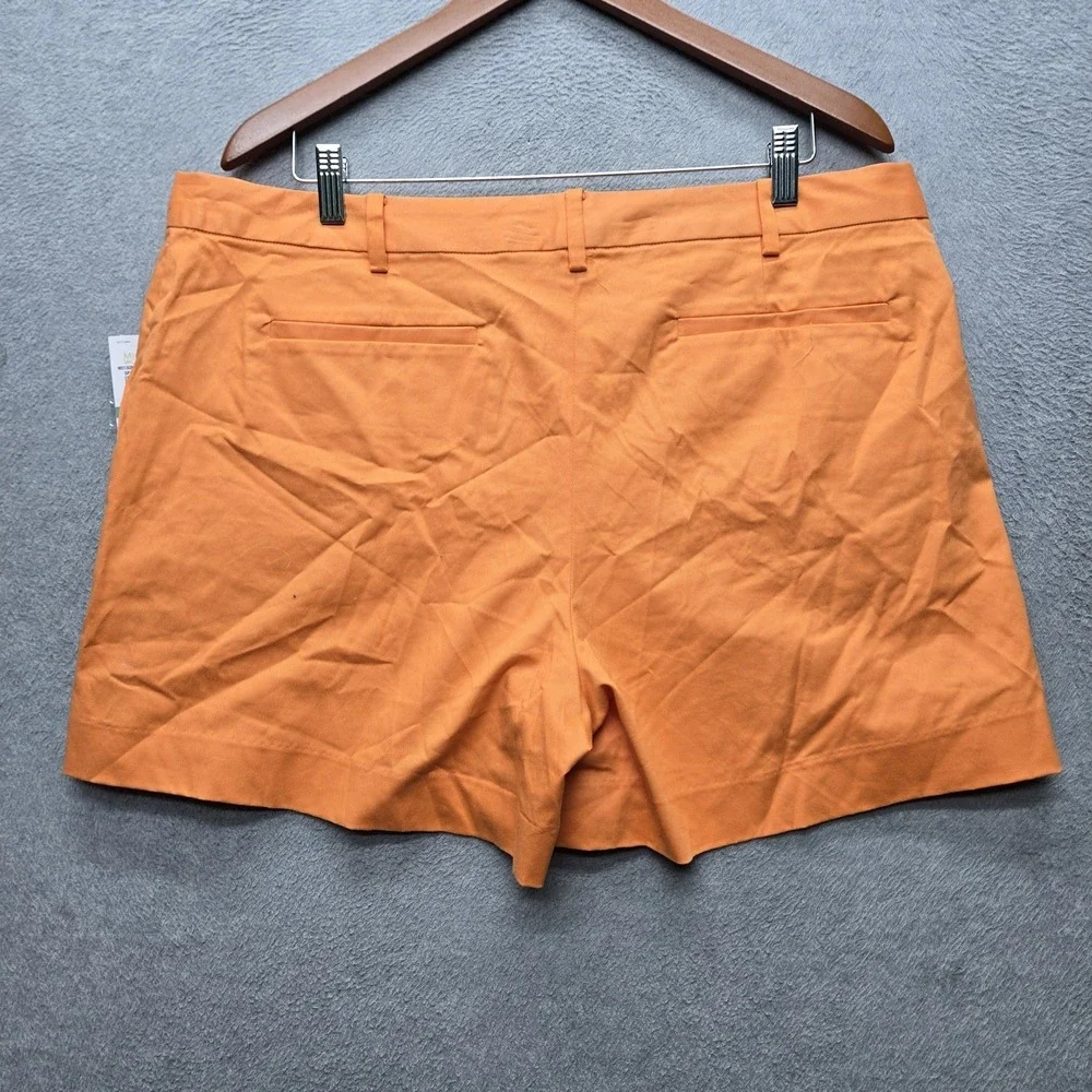 Michael Kors Women Shorts 16 Orange Chino Twill 5
